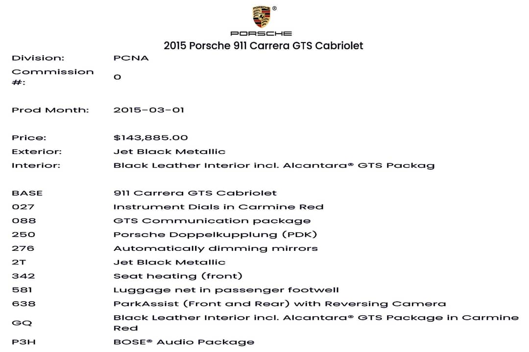 2015 Porsche 911 Carrera GTS Cabriolet — photo 48