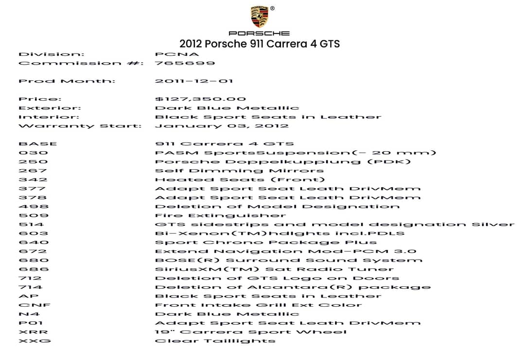2012 Porsche 911 Carrera 4 GTS — photo 41