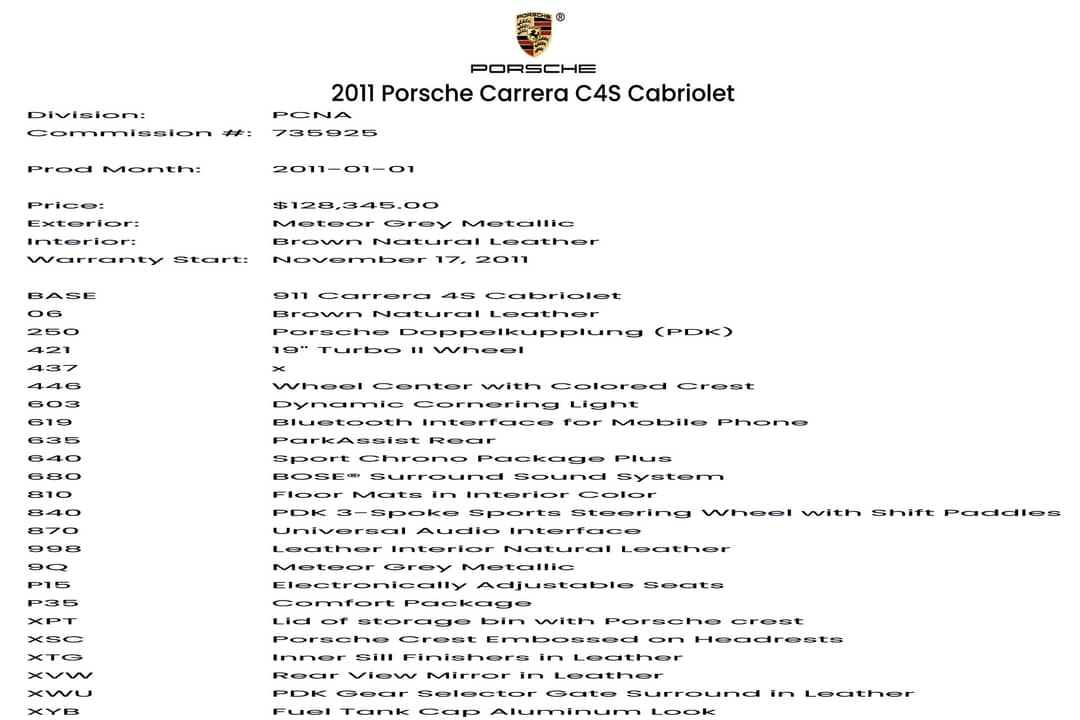 2011 Porsche 911 Carrera 4S — photo 2