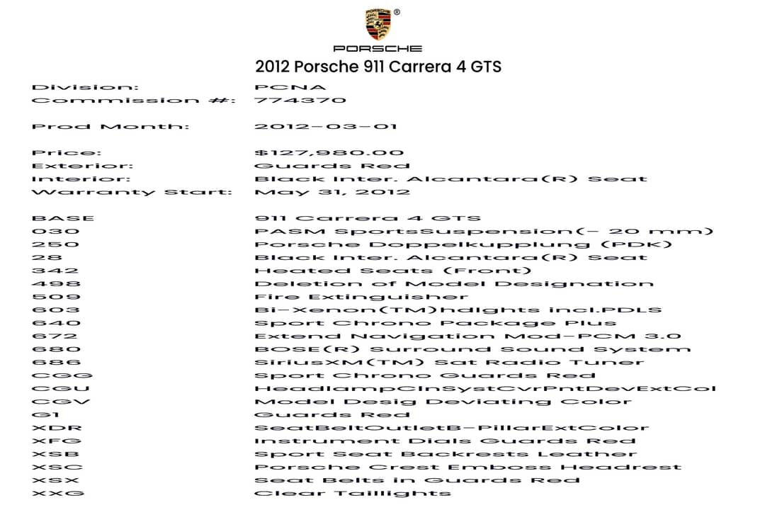 2012 Porsche 911 Carrera 4 GTS — photo 45