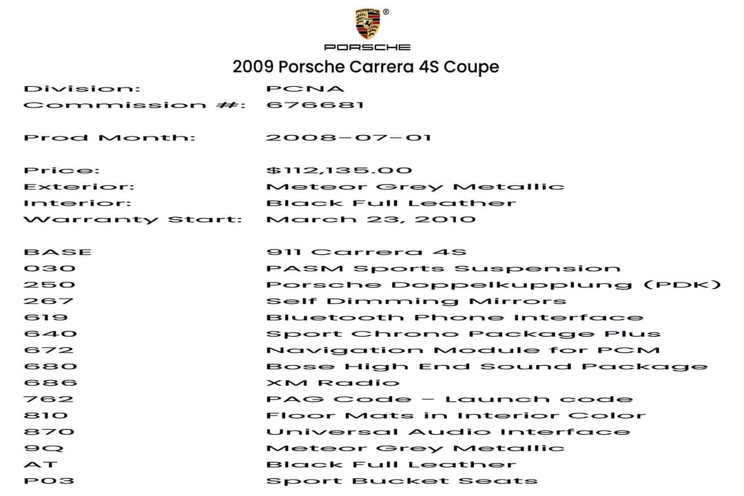 2009 Porsche 911 Carrera 4S — photo 50