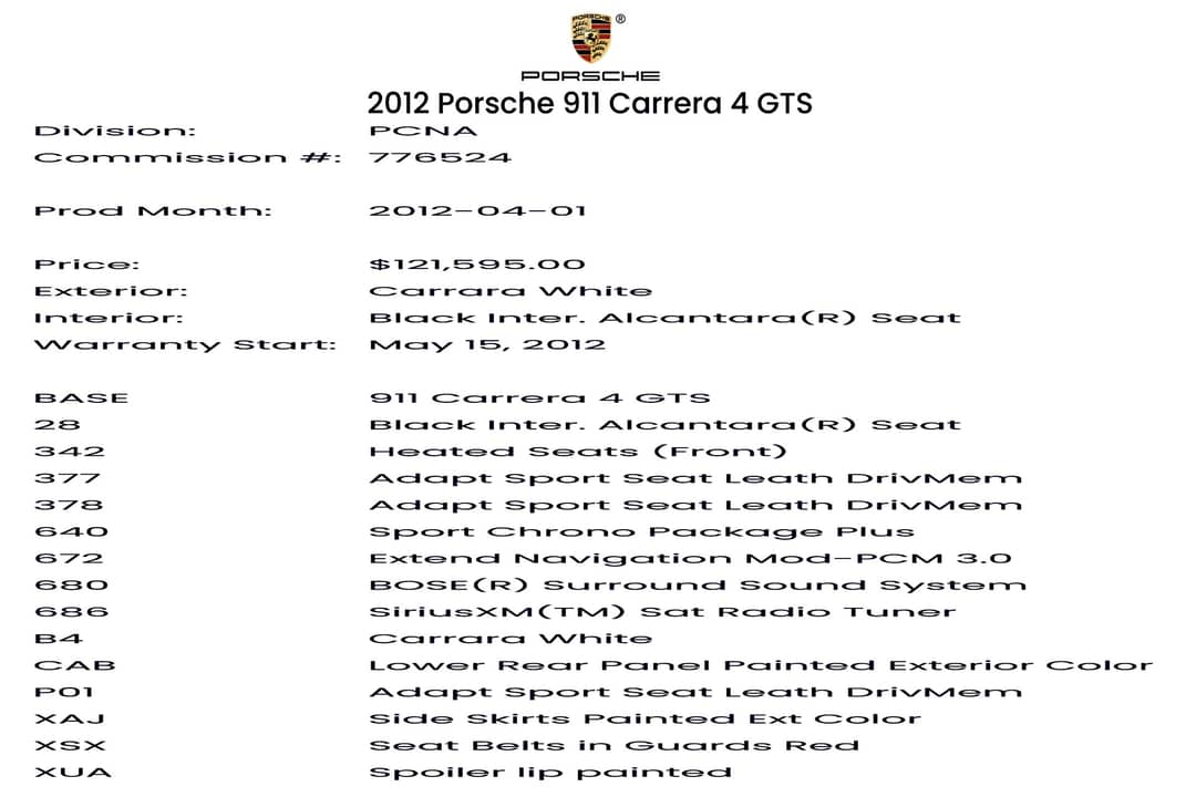 2012 Porsche 911 Carrera 4 GTS — photo 37