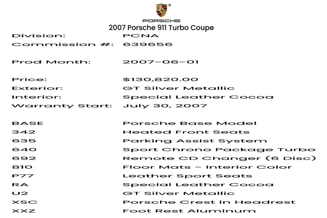 2007 Porsche 911 Turbo — photo 3
