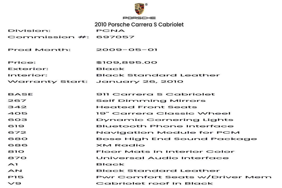 2010 Porsche 911 Carrera S — photo 50