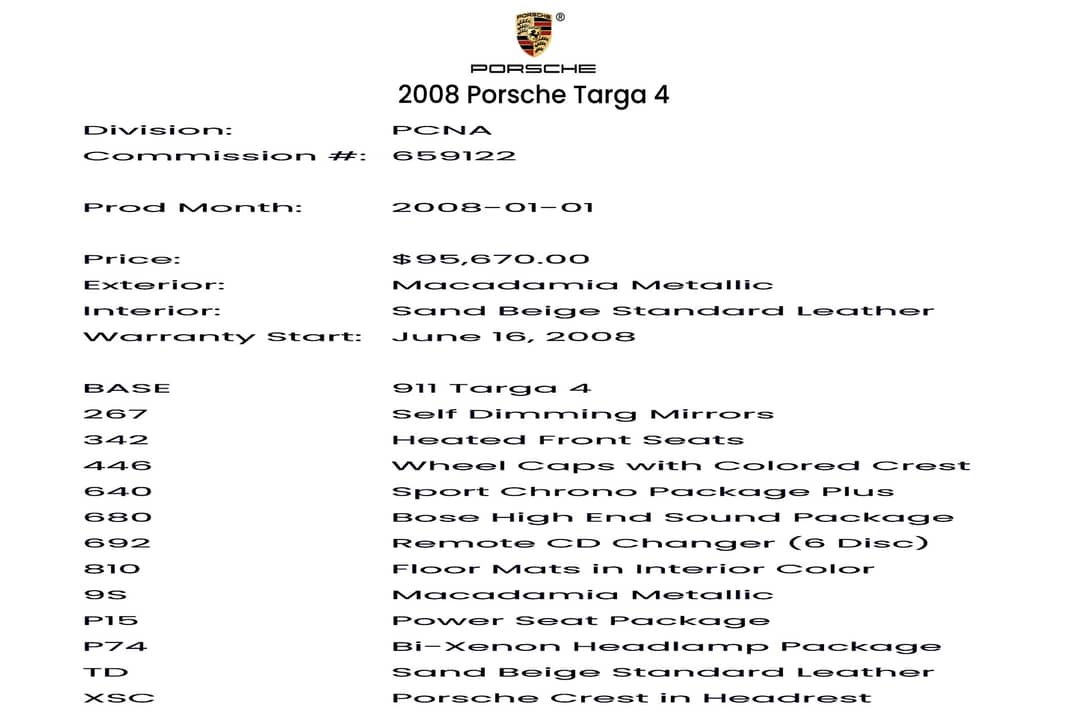 2008 Porsche 911 Targa 4 — photo 3