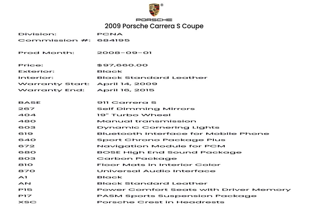 2009 Porsche 911 Carrera S — photo 2