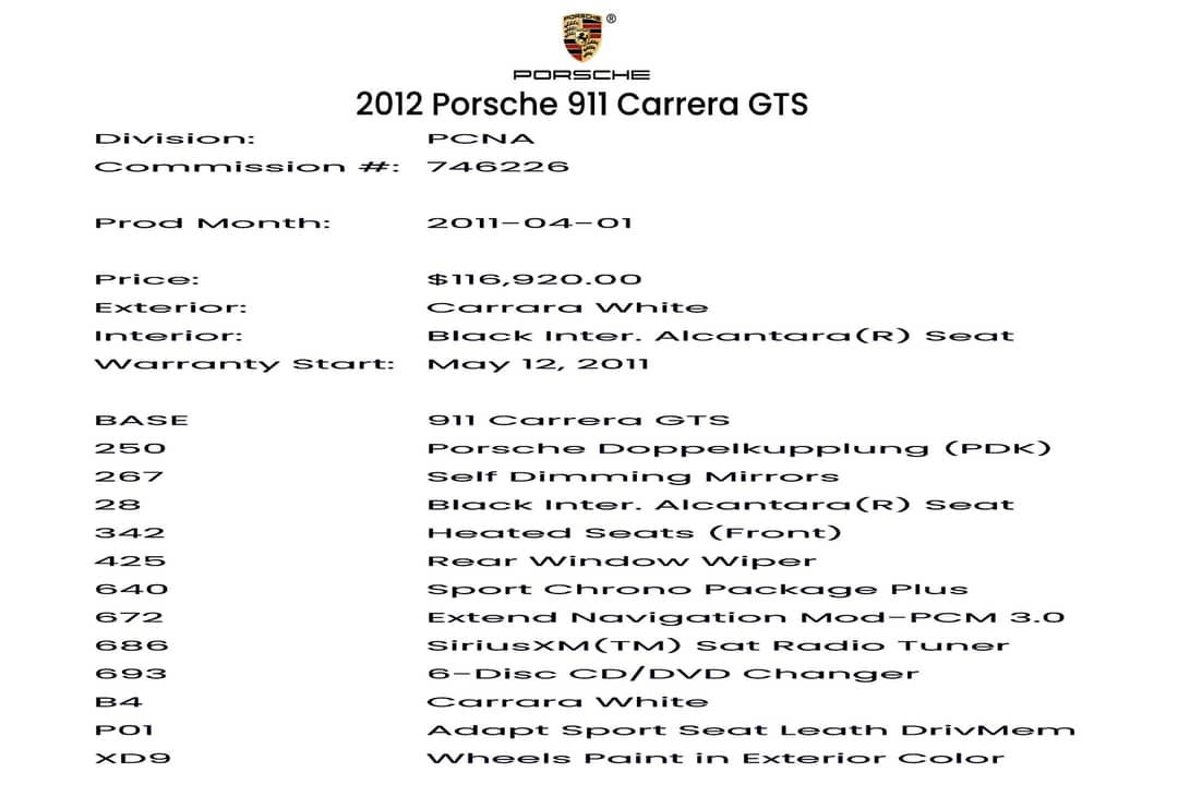 2012 Porsche 911 Carrera GTS — photo 2