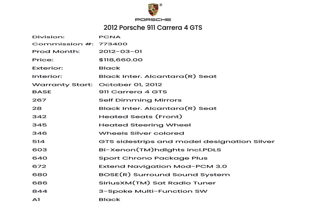 2012 Porsche 911 Carrera 4 GTS — photo 3