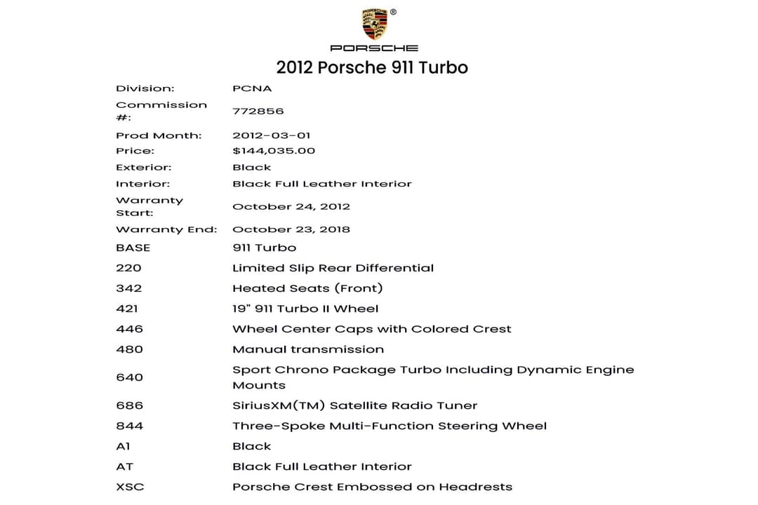 2012 Porsche 911 Turbo — photo 3