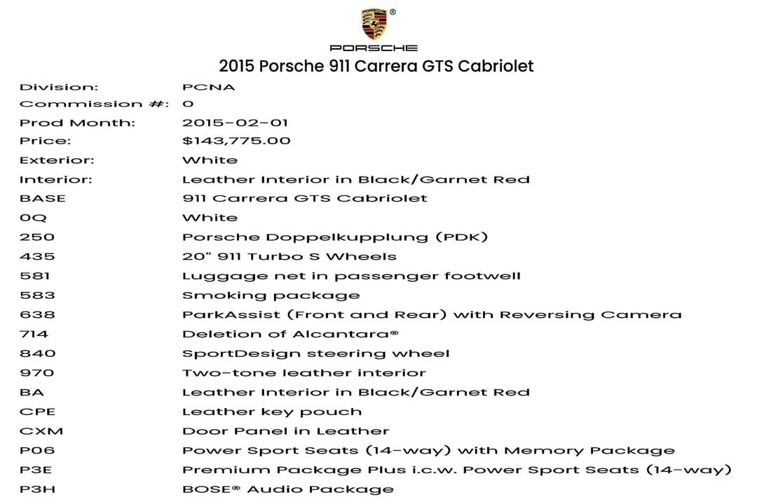 2015 Porsche 911 Carrera GTS — photo 56