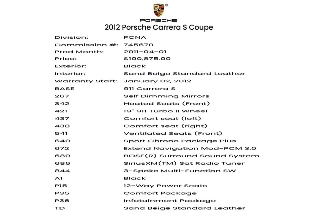 2012 Porsche 911 Carrera S — photo 40