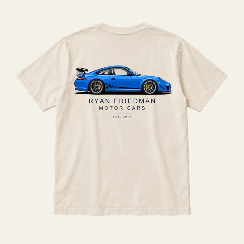 Blue Gt3Rs Crew Tee, back view