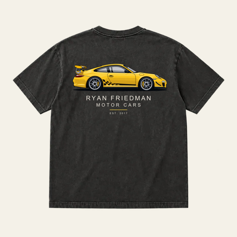 Yellow Gt3Rs Crew Tee, back view
