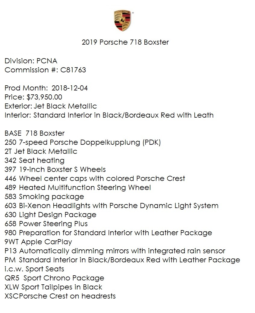 Used 2019 Porsche 718 Boxster | St. Petersburg, FL
