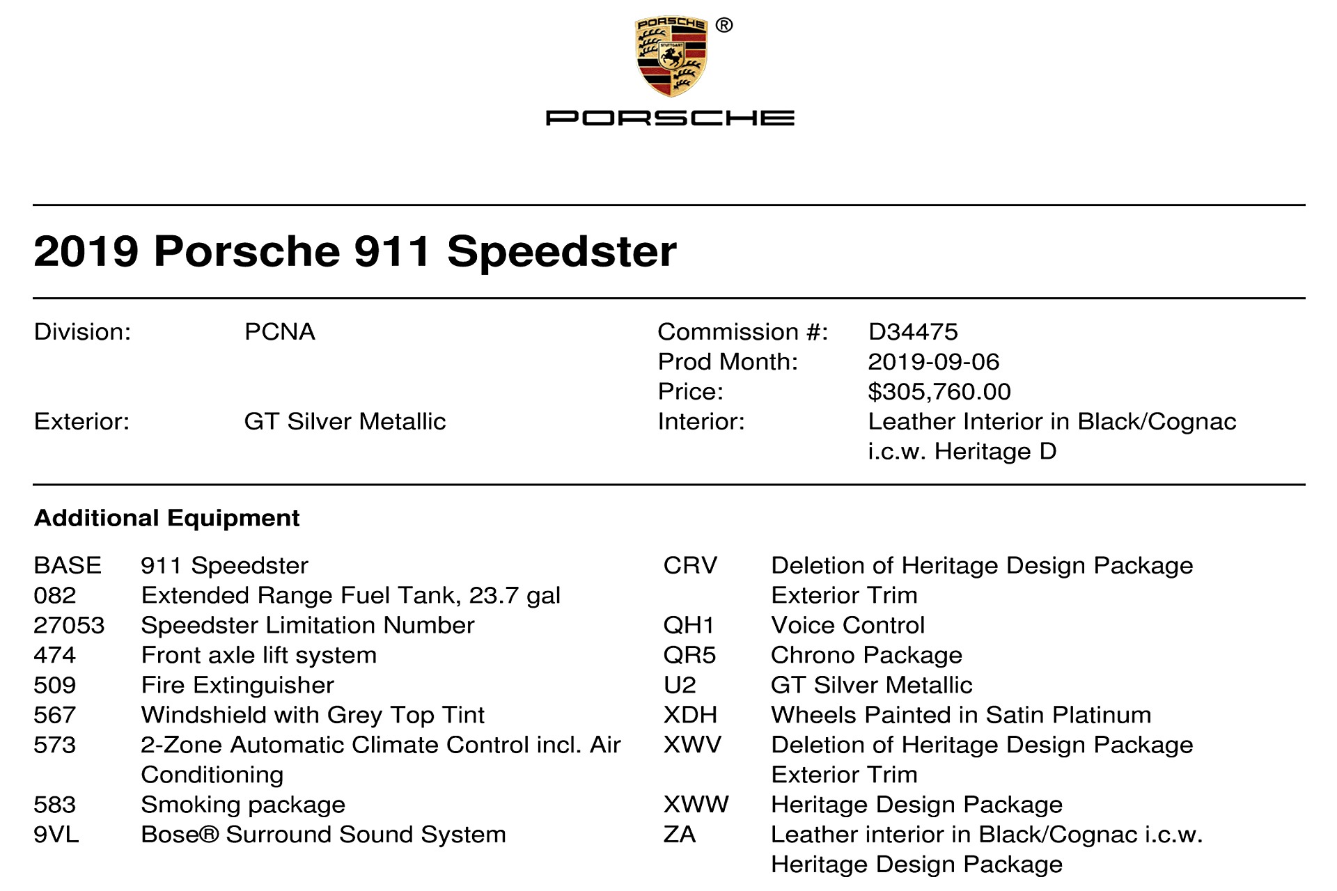Used 2019 Porsche 911 Speedster Heritage Design Package | St. Petersburg, FL