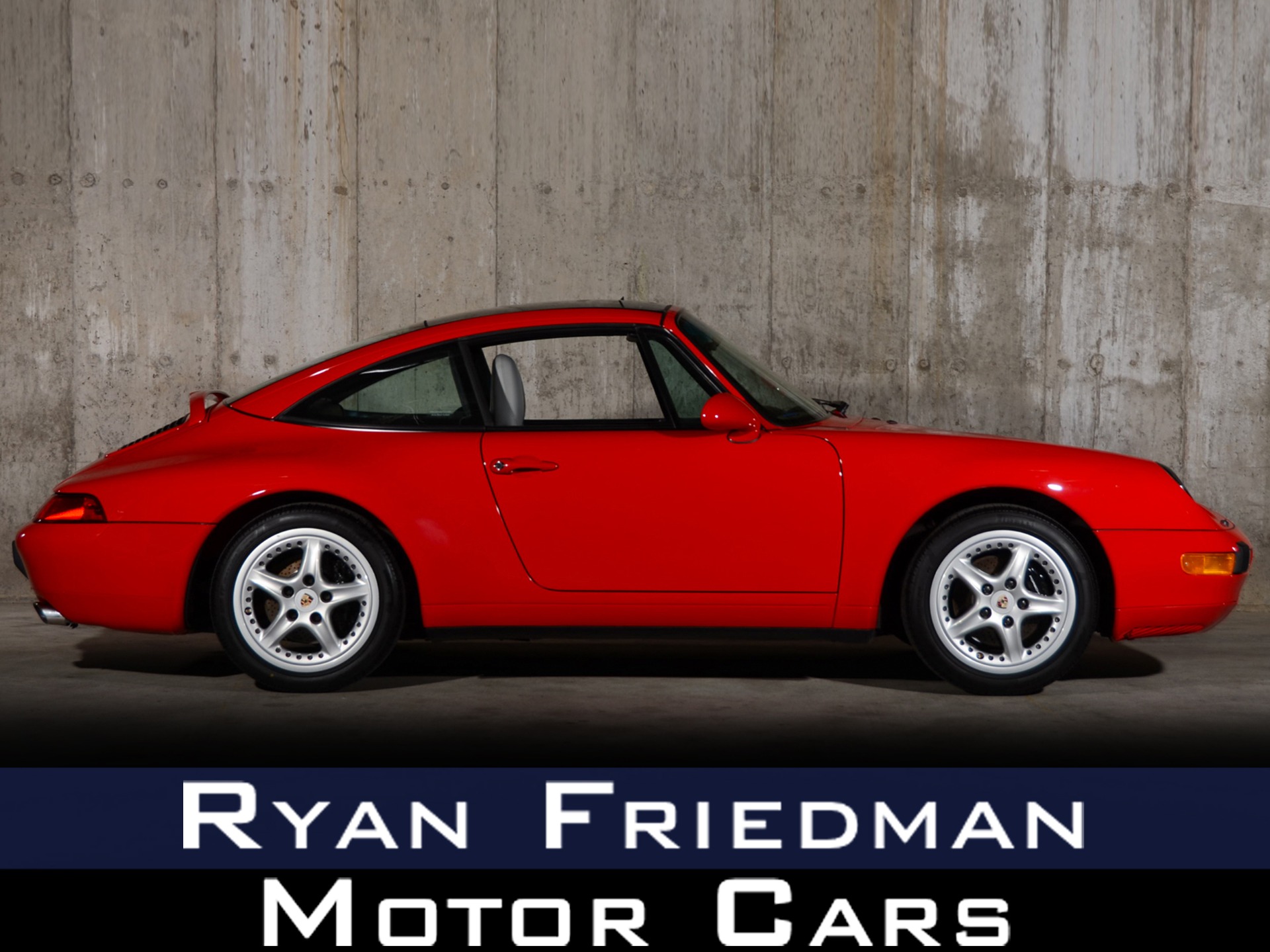 Porsche 911 Targa affiche publicitaire historique showroom