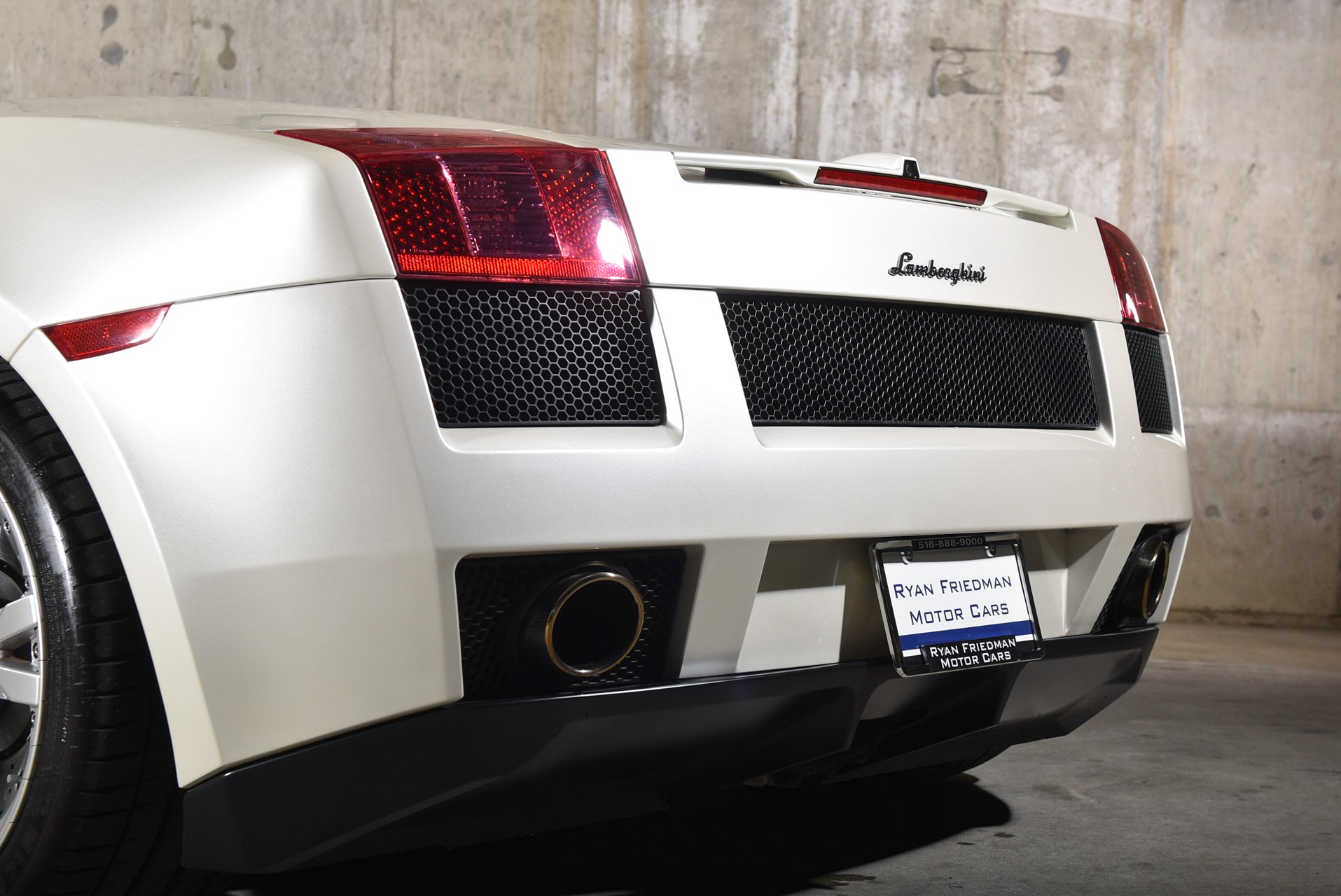 White Lamborghini Gallardo Rear