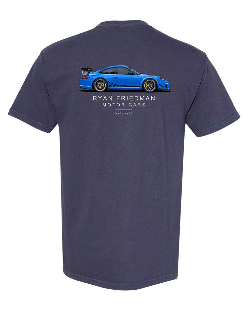 Blue GT3 RS, Men Navy t-shirt back product view