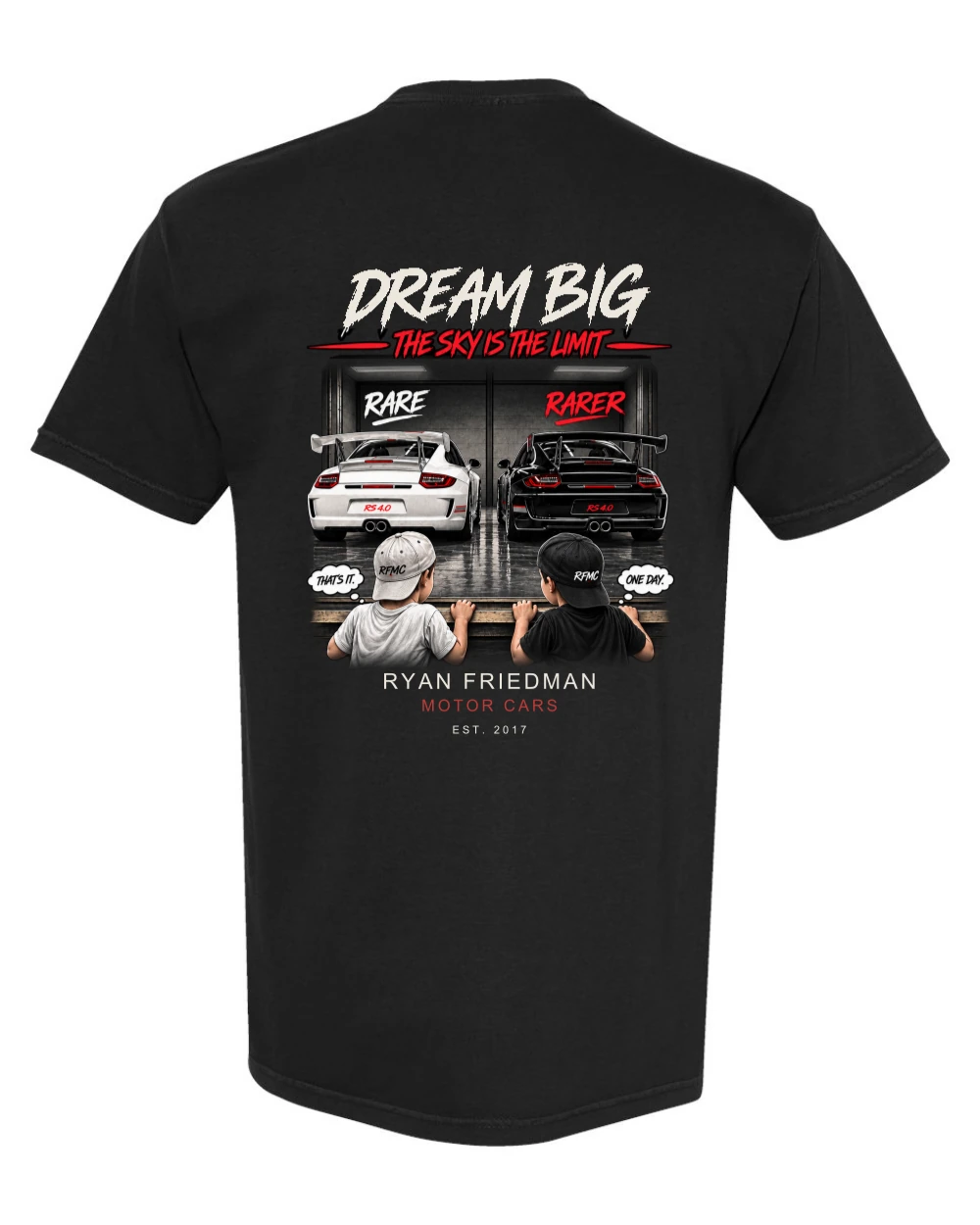 Dream Big, Men Black t-shirt back product view